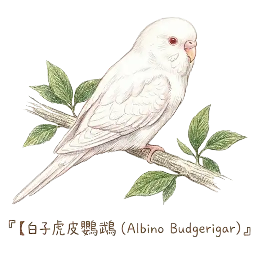 白子虎皮鸚鵡飼養指南:純白如雪的平價高顏值鳥寶